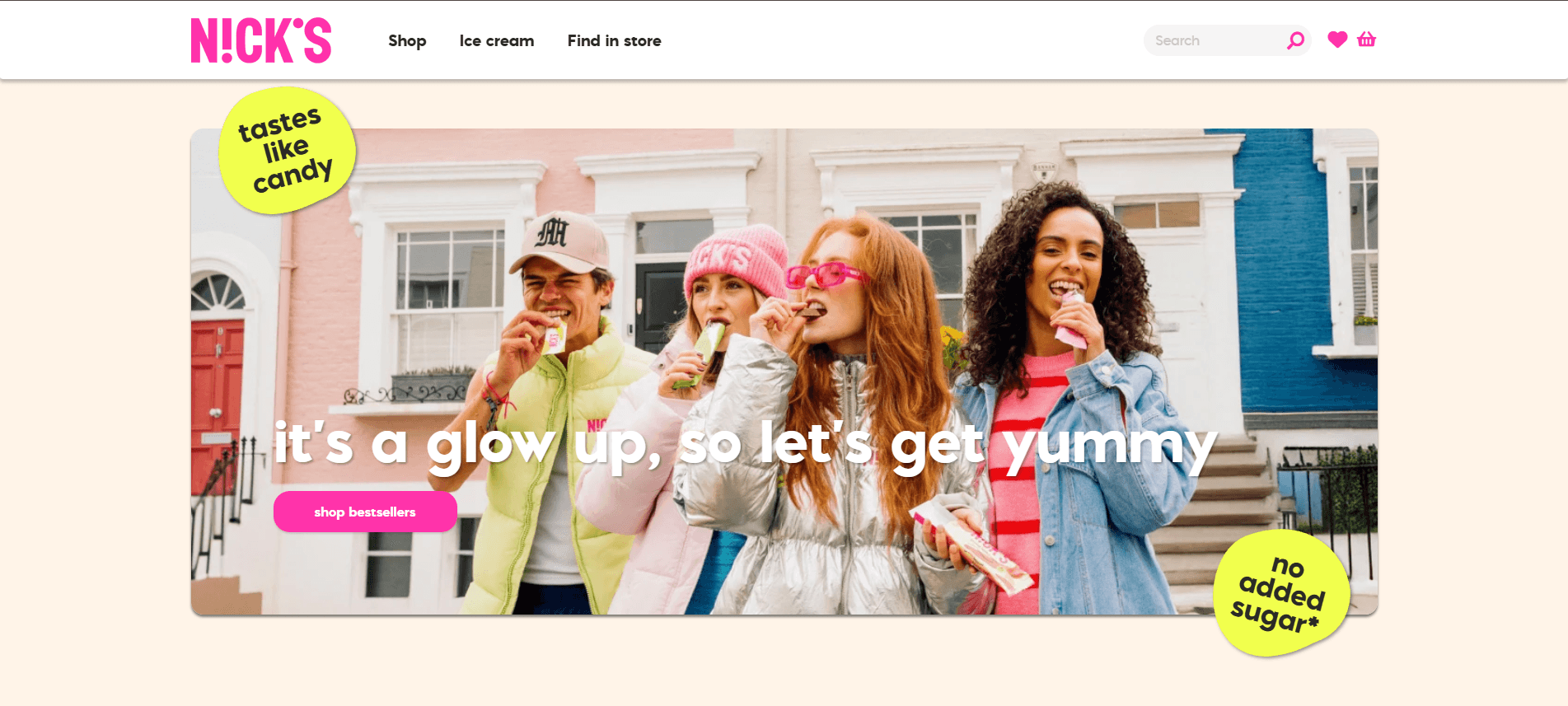 Nick's Shopify storefront homepage